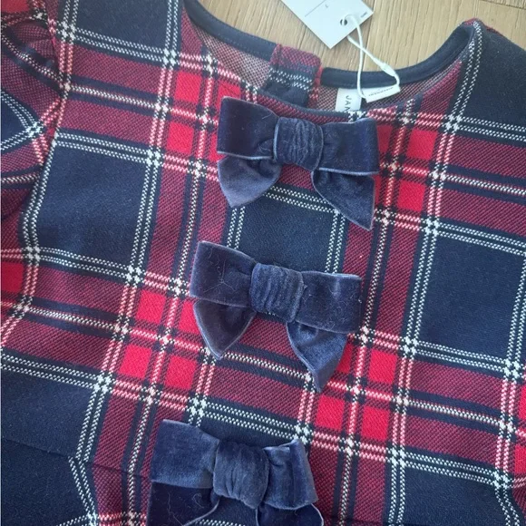 Janie and Jack holiday plaid dress size 7 - Picture 2 of 2